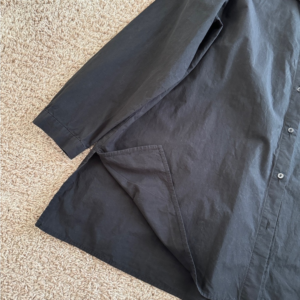 Eileen Fisher Classic Collar Easy Organic Cotton Button-Up Shirt Size XL - Picture 7 of 13